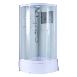 Душевая кабина Мари 1/4 высокий поддон 90x90 см