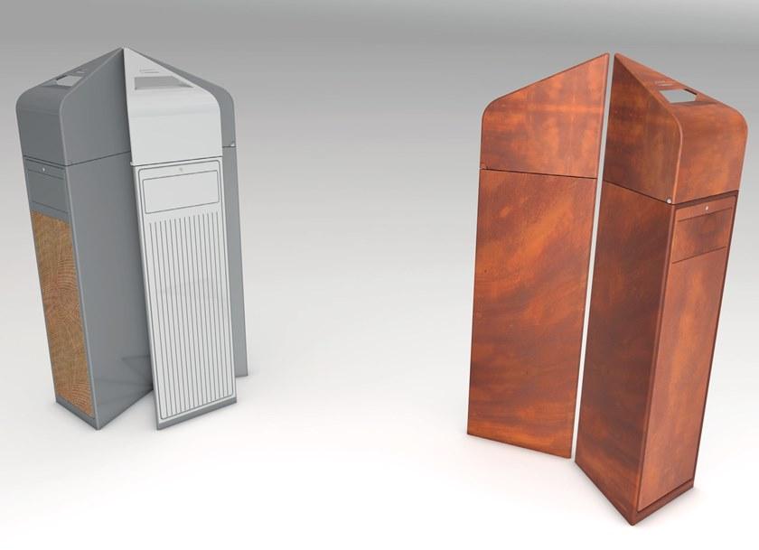 Manufatti Viscio Урна для мусора с крышкой с пепельницей для улицы sun-id-1467594 - Вид №2