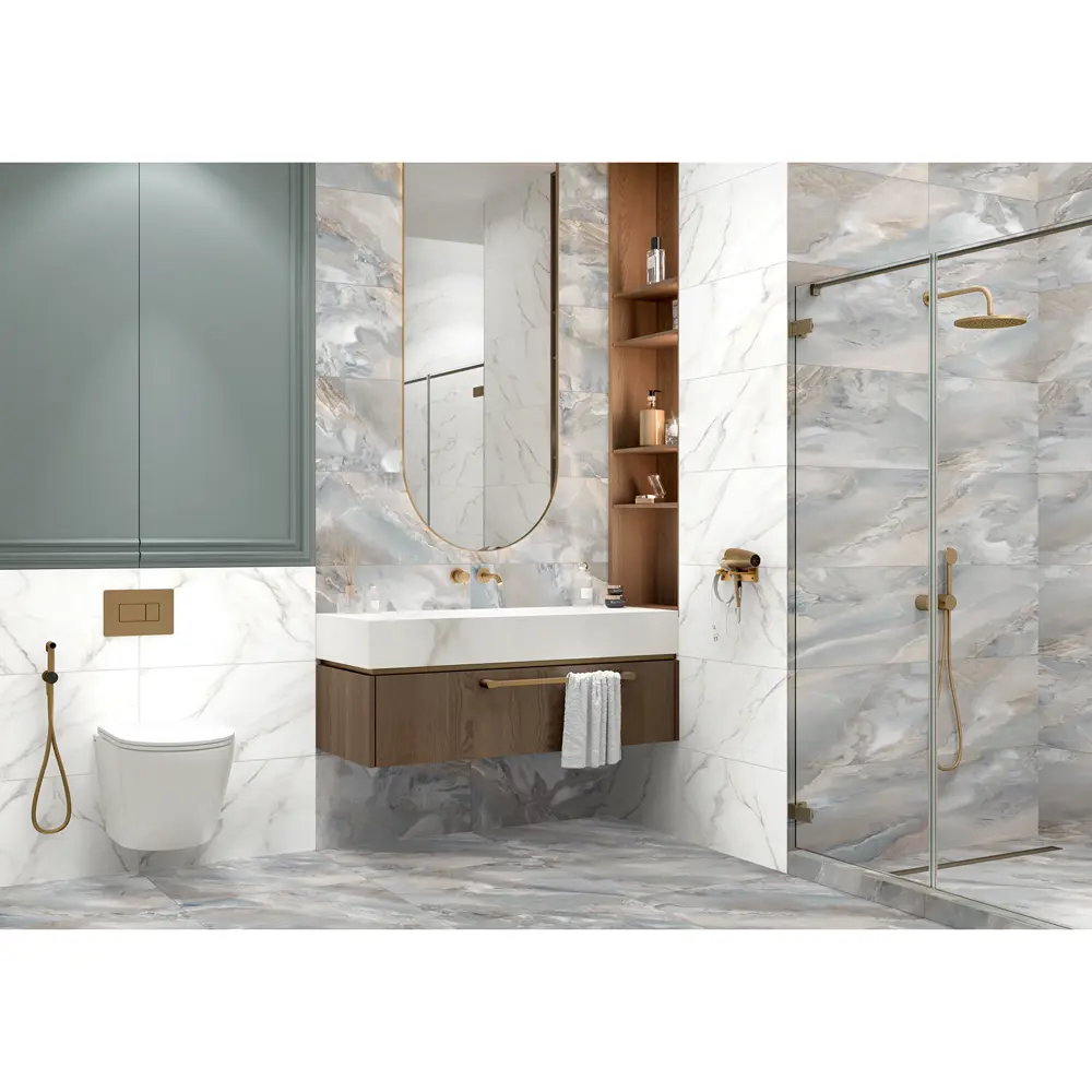 Настенная плитка Alma Ceramica Onice Art 04 30x60 см 1.98 м² матовая цвет белый 89457765 STLM-2172726 - Вид №3