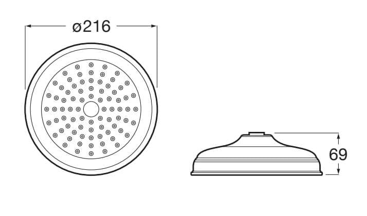 Круглая душевая головка Roca Carmen ARCH-00017906 - Вид №1