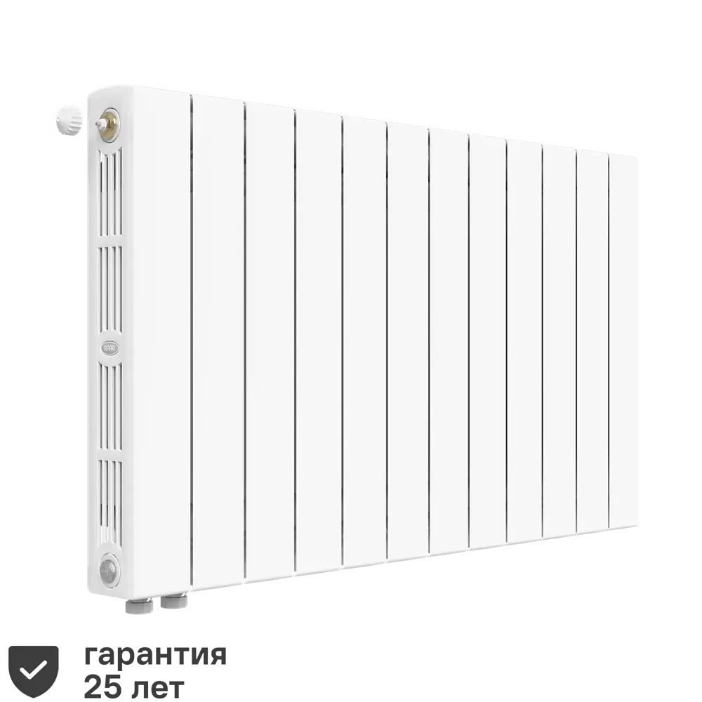 Радиатор секционный Rifar Supremo VL 500/90 12 секций нижнее левое подключение биметалл белый 82392055 STLM-2074656