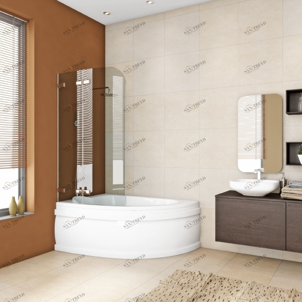 90X160GV862BR Душевое ограждения на борт вынны GUTEWETTER Германия Trend