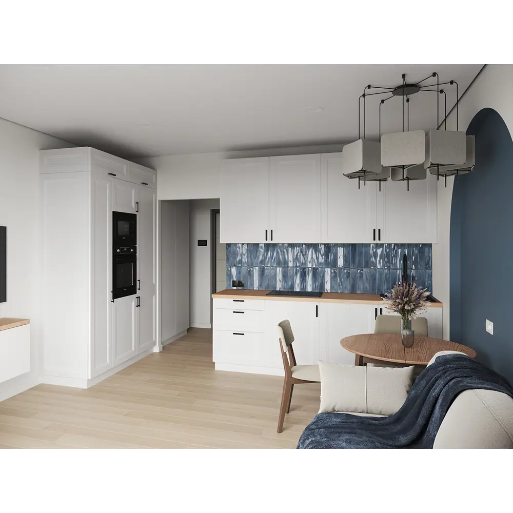 KONSENSA Фасад Котлас белый матовый для кухни в неоклассическом стиле 89387730 STLM-1570737 - Вид №7