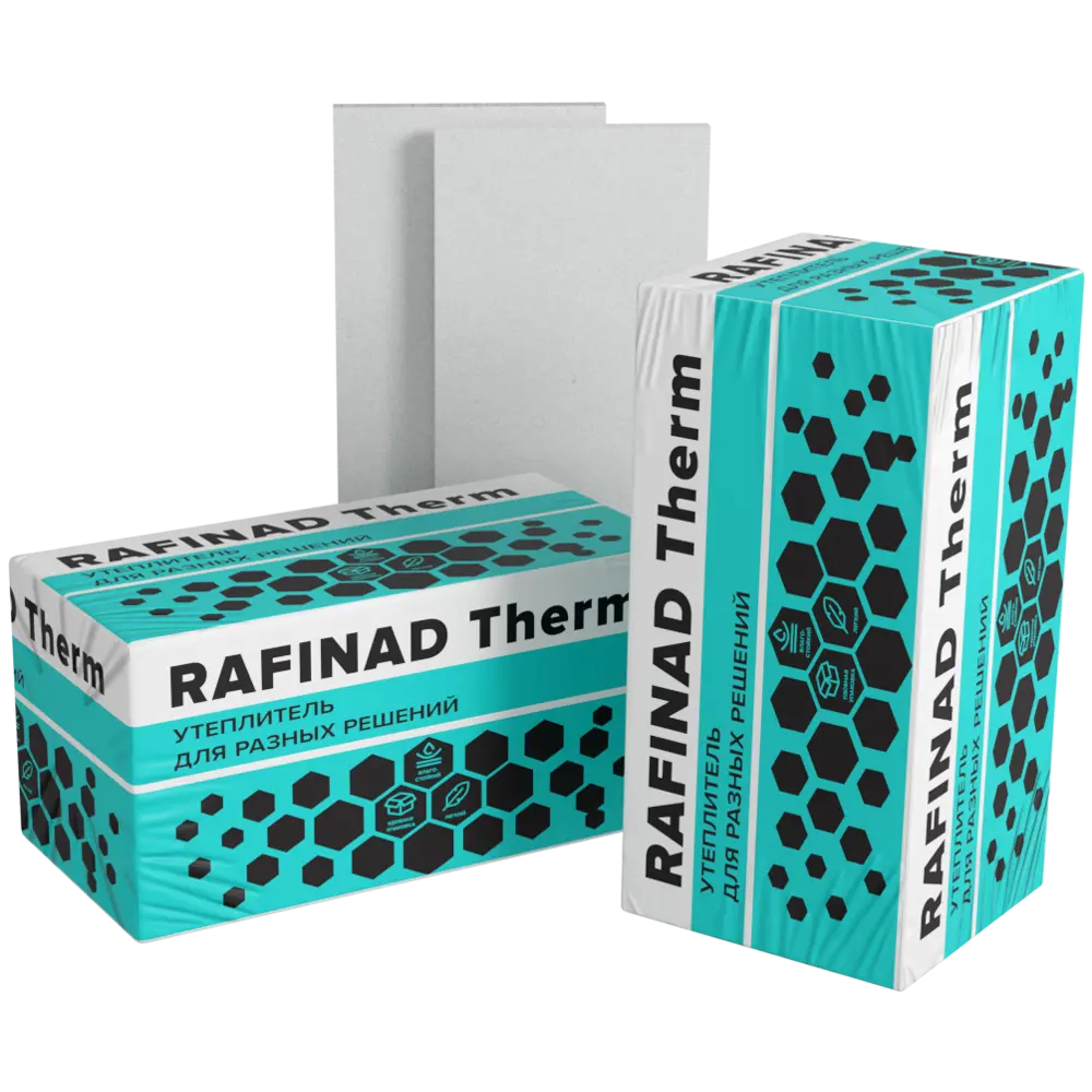 Экструдированный пенополистирол XPS 50 мм Технониколь Rafinad Therm 600x1200 мм 6 шт. 0.72 м² 89447378 STLM-2100735  - Вид №2