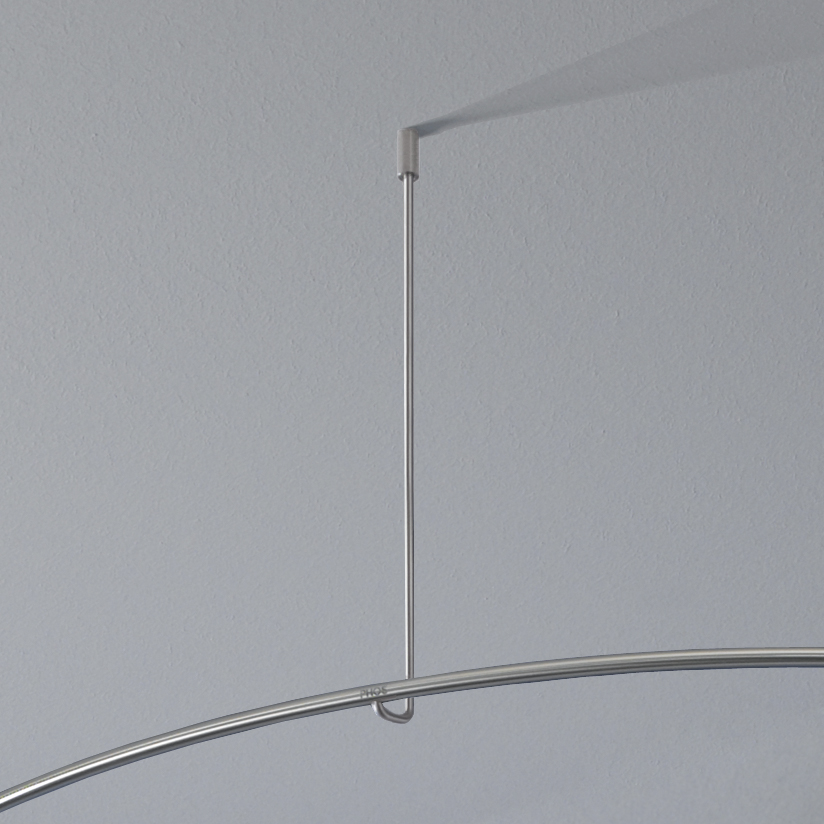 DSB550-1000F Квадрант штанги для душевой занавески с радиусом дуги 55 см, 100 x 100 см для крепления к потолку PHOS  - Вид №2