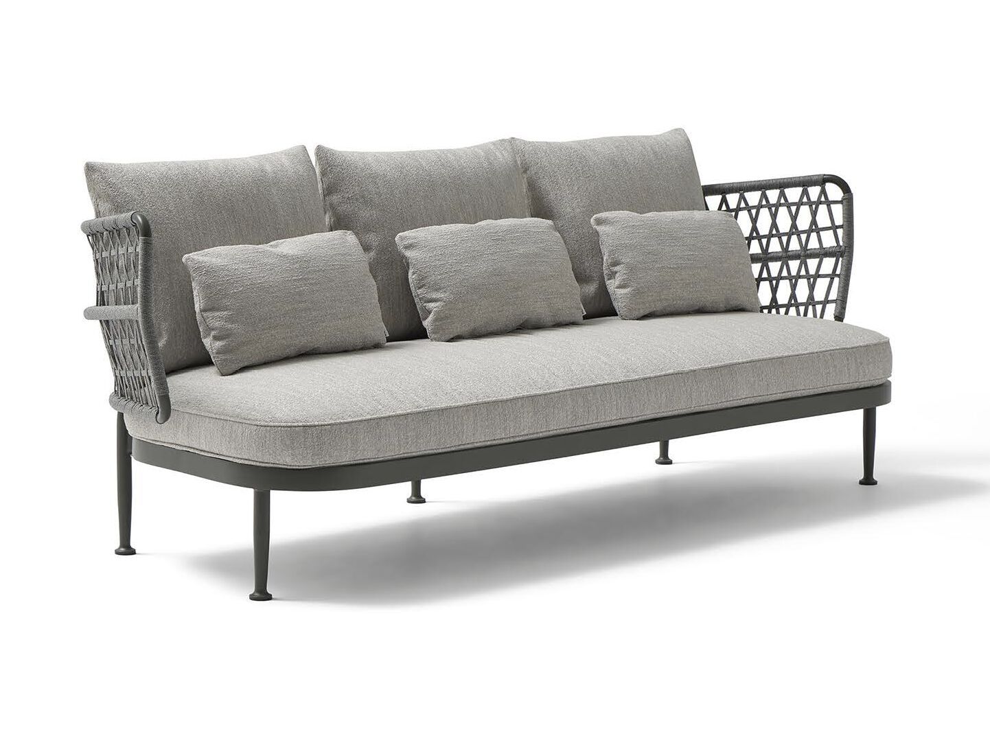 3-местный алюминиевый садовый диван с порошковым покрытием POINT Curio ARCH-00104305