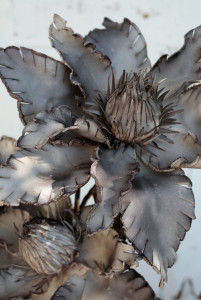 7939 976 a3 Искусственный мягкий цветок 'экзотика', 2 цветка, 85 см, серый H-andreas