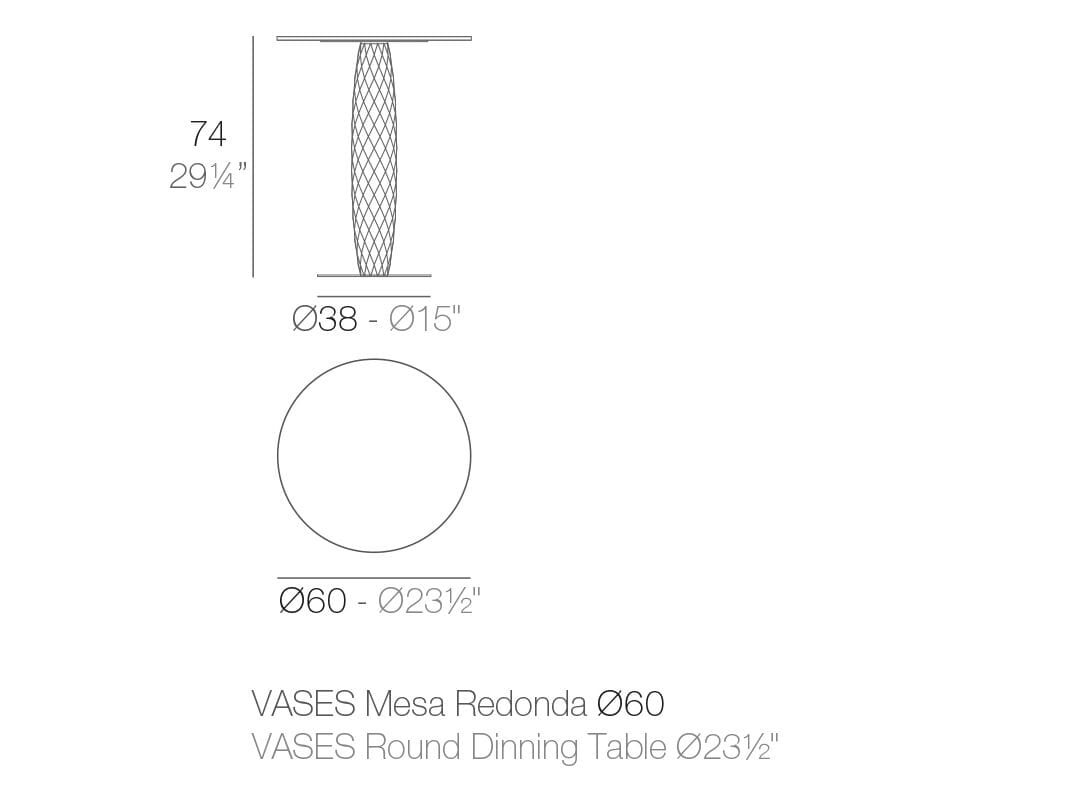 Круглый садовый стол HPL Vondom Vases ARCH-00084877 - Вид №2