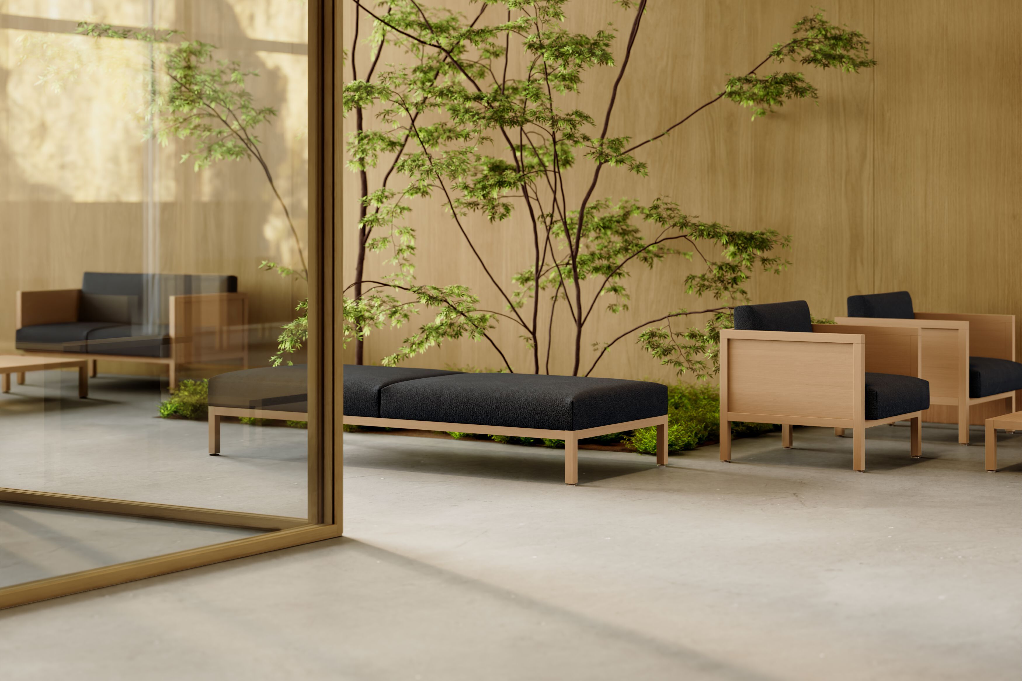 Скамейка из ткани Citterio Borealis ARCH-00094573 - Вид №2