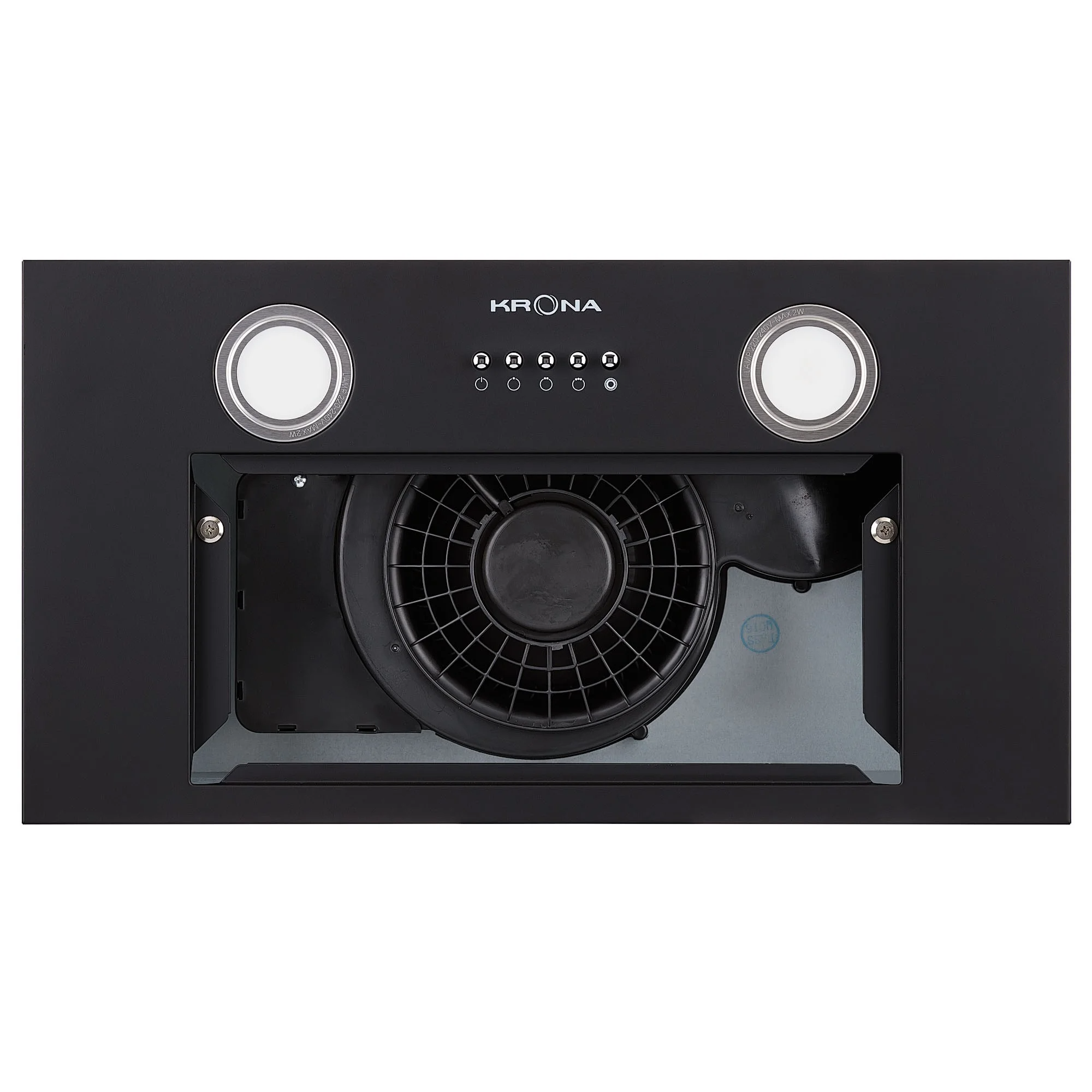 8195573 Вытяжка полновстраиваемая KRONA SELINA 600 PB черный STDN-0054329 - Вид №2