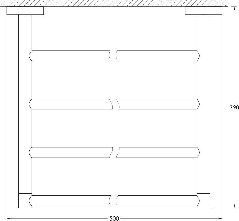 HAR 032 Полка для полотенец со штангой 50 cm ARTWELLE Harmonie - Вид №1