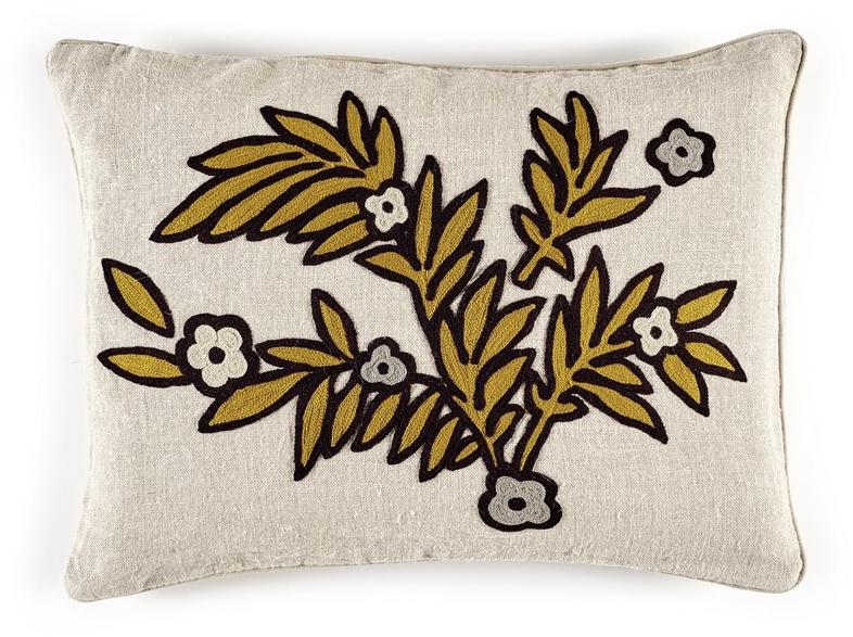 Élitis Подушка, вышитая из льна с цветочными мотивами sun-id-1384544 - Вид №4
