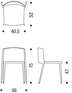 MDF Italia Стул с мягкой подкладкой sun-id-1481484 - Вид №3