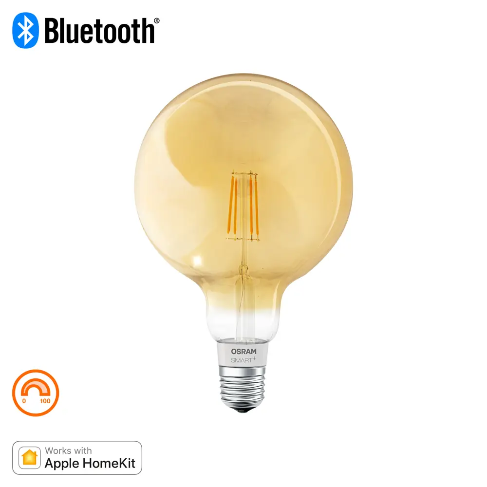Лампа умная светодиодная Osram Smart Plus E27 220-240 В 5.5 Вт шар большой золотистая 600 лм, теплый белый свет 89143932 STLM-2046314 LEDVANCE  - Вид №3