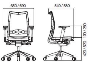 AP Factor Офисное кресло из сетки с 5 спицами Ohio sun-id-1394497 - Вид №4