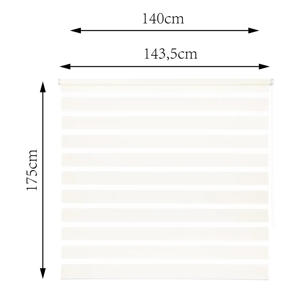 Штора рулонная день-ночь Inspire Moscou 140x175 см белая White 0 82688366 STLM-2080424 - Вид №3