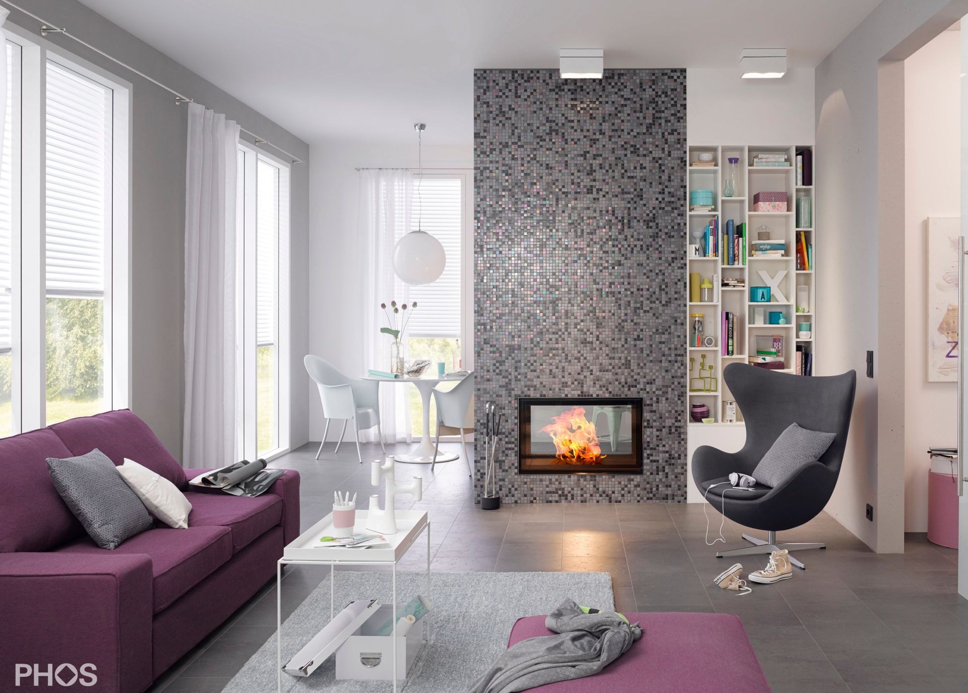 VS20-80E1400 Комплект карнизов: 140 см с 2 концевыми кронштейнами (небольшое расстояние от стены) PHOS  - Вид №2