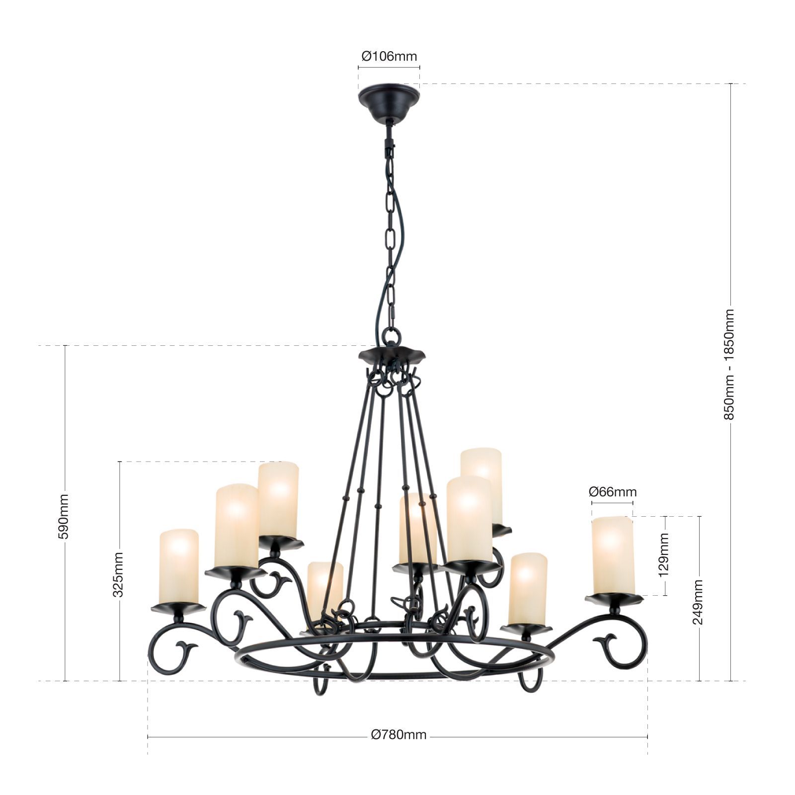 Металлическая люстра Orion Rusticka ARCH-00143965 - Вид №15