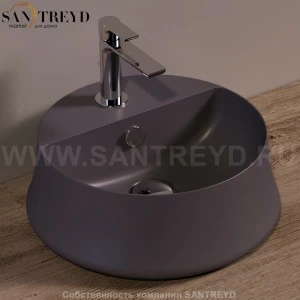 SH03ANTRACITEMATT Накладная раковина на столешницу  круглая Simas Sharp