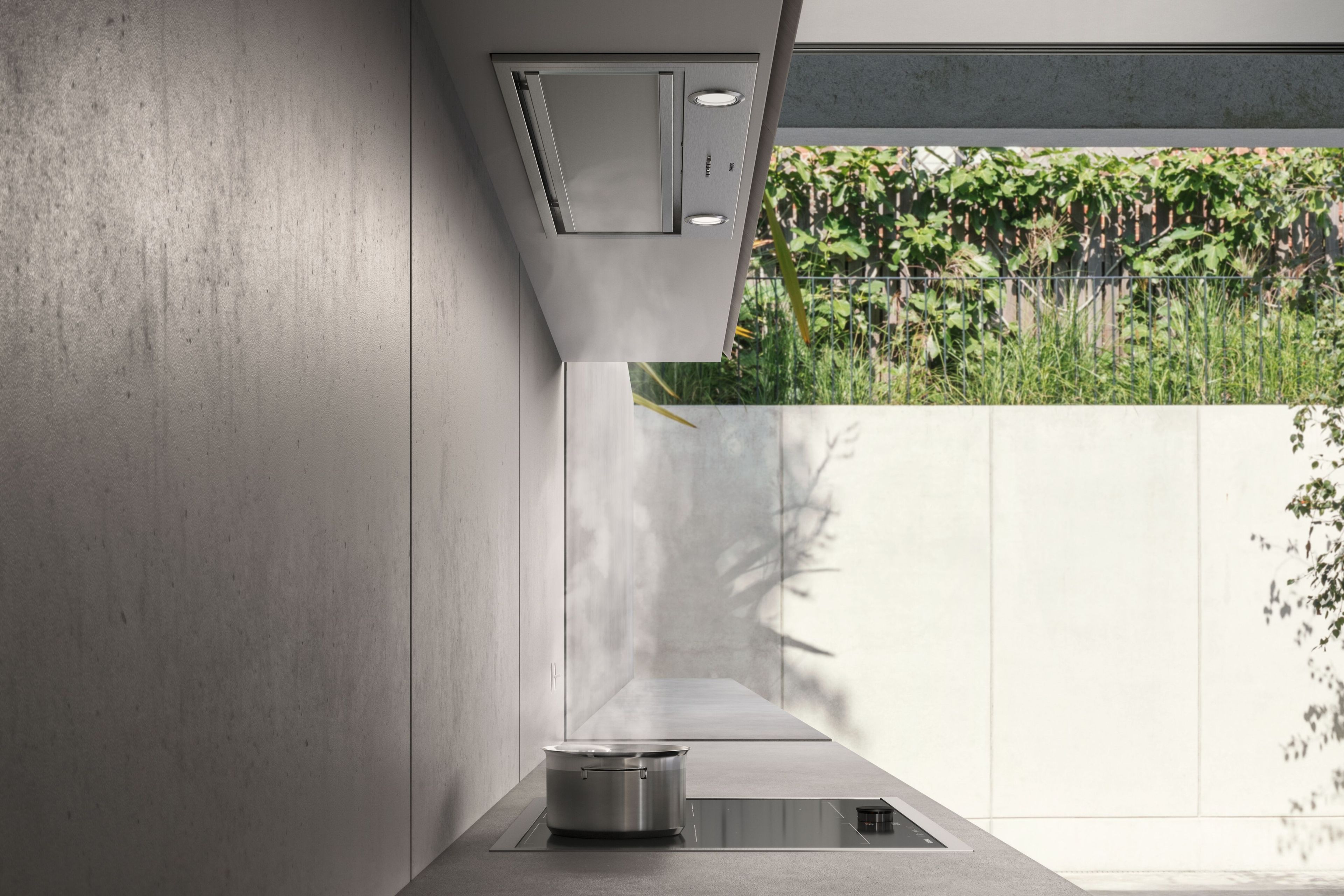 Встраиваемая стальная и стеклянная вытяжка со встроенным освещением GAGGENAU серия 200 ARCH-00153305 - Вид №1