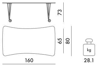 Рабочий стол из ламината на колесах Kartell MAX ARCH-00139172 - Вид №18