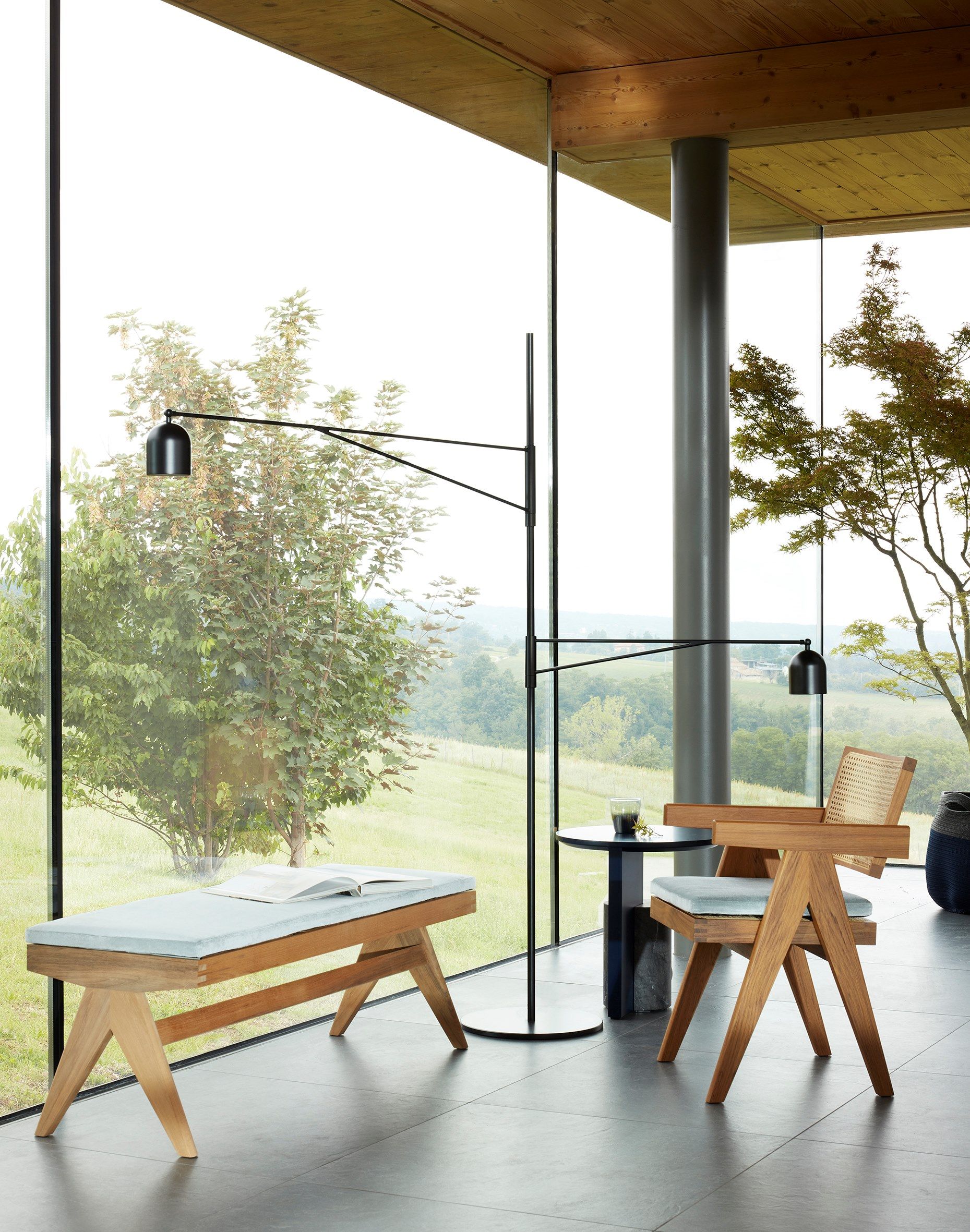 Венская скамья из массива дерева и соломы CASSINA Living ARCH-00033837 - Вид №5