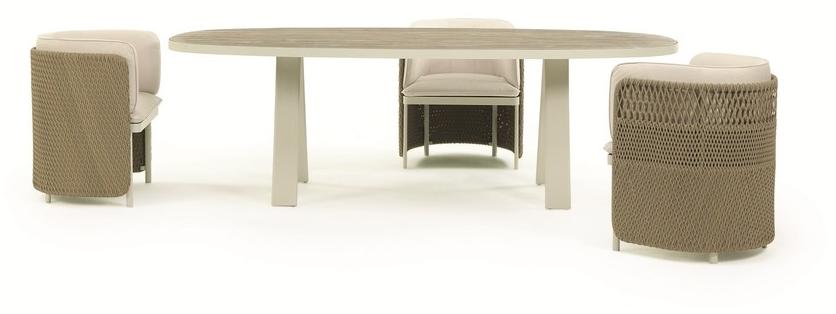 Ethimo Овальный садовый стол из тика Esedra Estooa - Вид №6