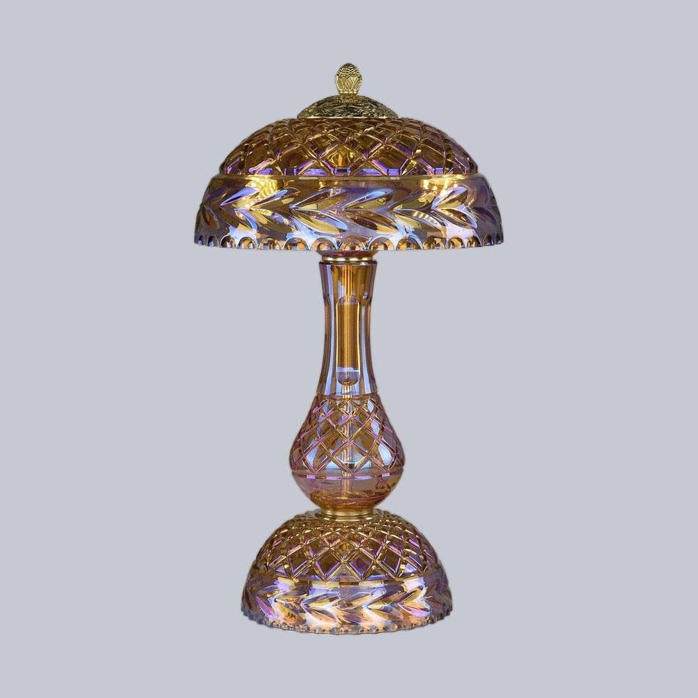 Лампа настольная хрустальная 45х25 см шампань Bohemia Ivele 1371L/3/25 G Shampan/M-1F BOHEMIA IVELE КЛАССИЧЕСКИЕ 00-3889260 Бежевый  - Вид №1