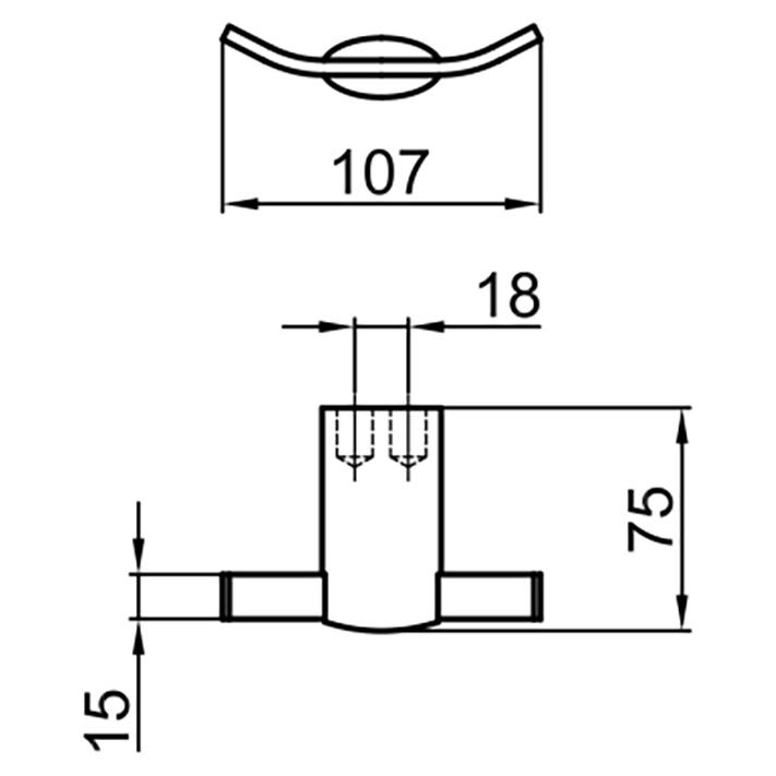AI500401015 Крючок двойной Webert Aria - Вид №2