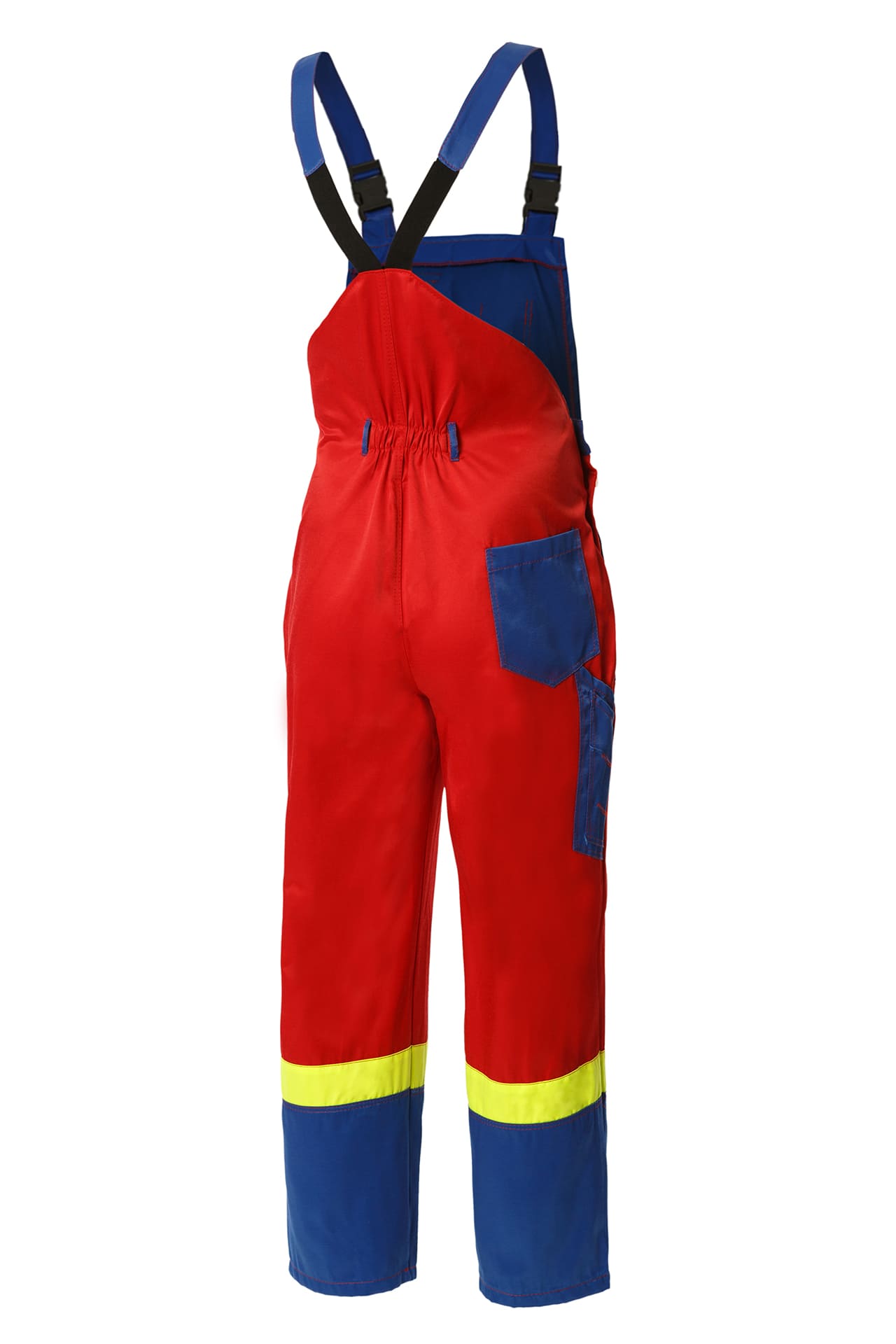 61634 Костюм "Мастер" с лимонной полосой красно-васильковый  Летняя спецодежда  размер 60-62/182-188  - Вид №4