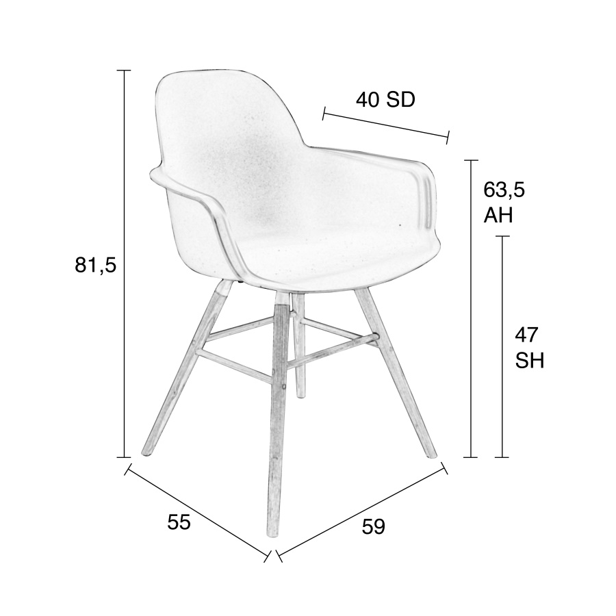 Кресло Albert Kuip серое Zuiver 1200132 - Вид №18