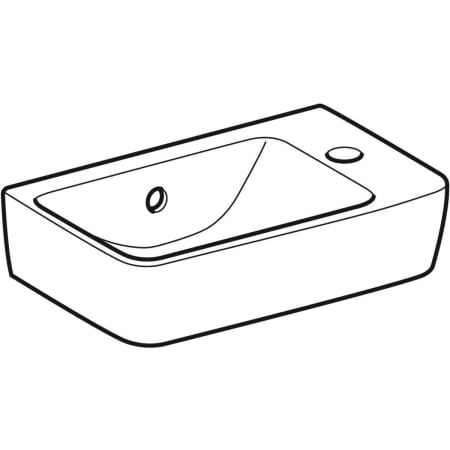 276140000 Раковина Geberit Renova Compact, с укороченным вылетом Geberit  - Вид №1