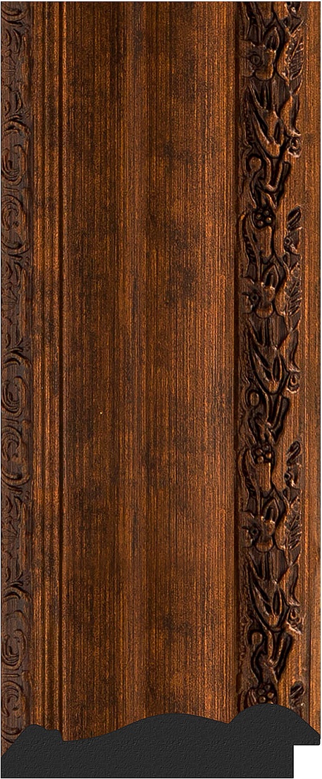 BY 7266 Зеркало в багетной раме - состаренная бронза с орнаментом 120 mm EVOFORM Octagon - Вид №3