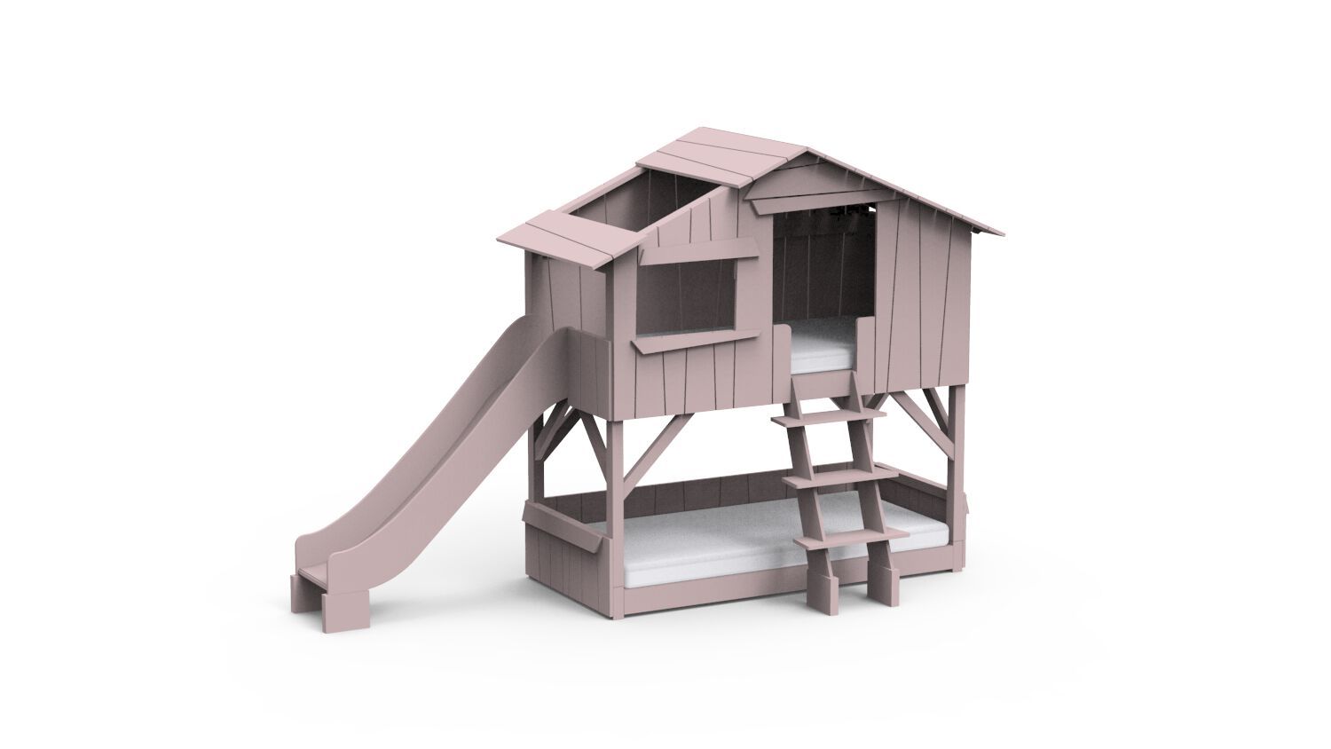 МДФ двухъярусная кровать с горкой Mathy by Bols TREEHOUSE BEDS &amp ARCH-00072798 - Вид №21