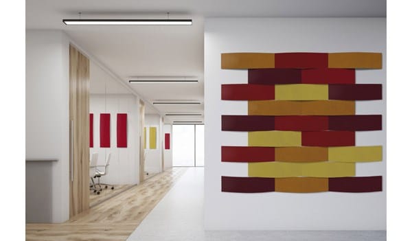 Термоформованная стеновая звукопоглощающая мономатериальная панель Slalom ECOrange ARCH-00103875 - Вид №1