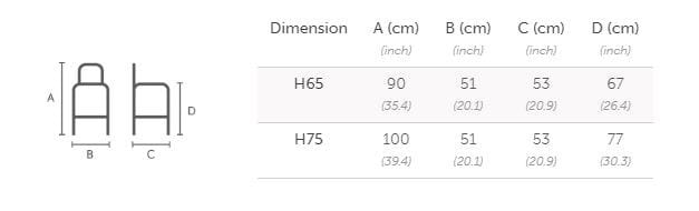 Высокий стул с тканевой подкладкой Midj Dalia ARCH-00061817 - Вид №2