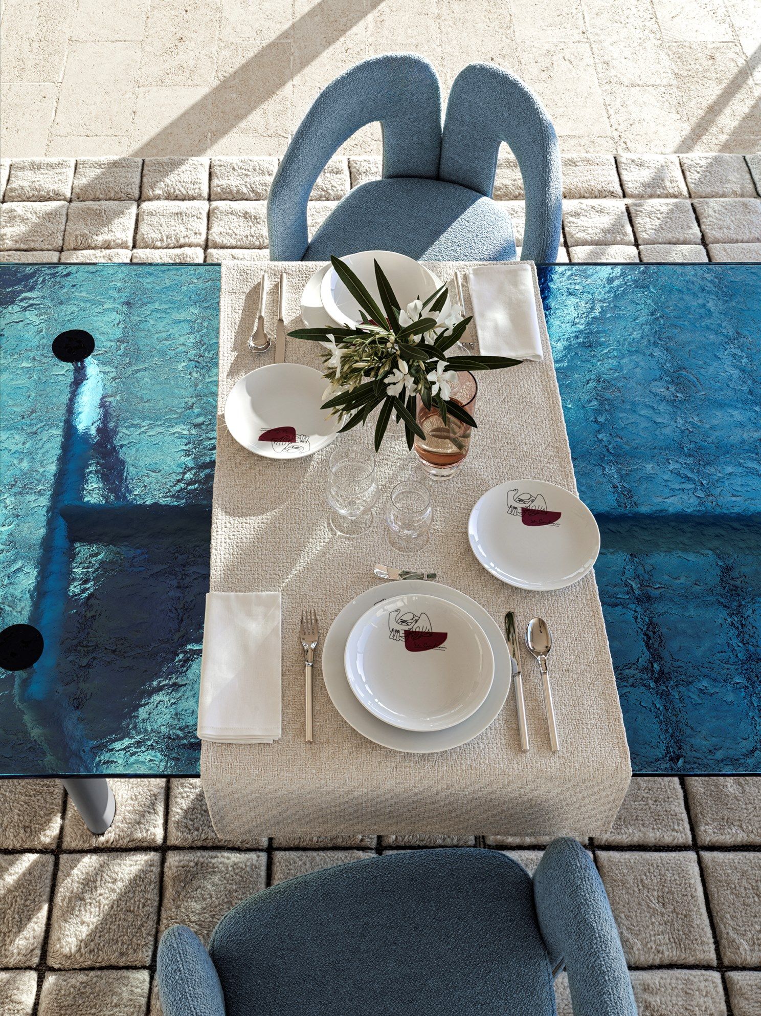 Набор из 2 фарфоровых тарелок CASSINA Gnr Service Prunier ARCH-00110292 - Вид №3