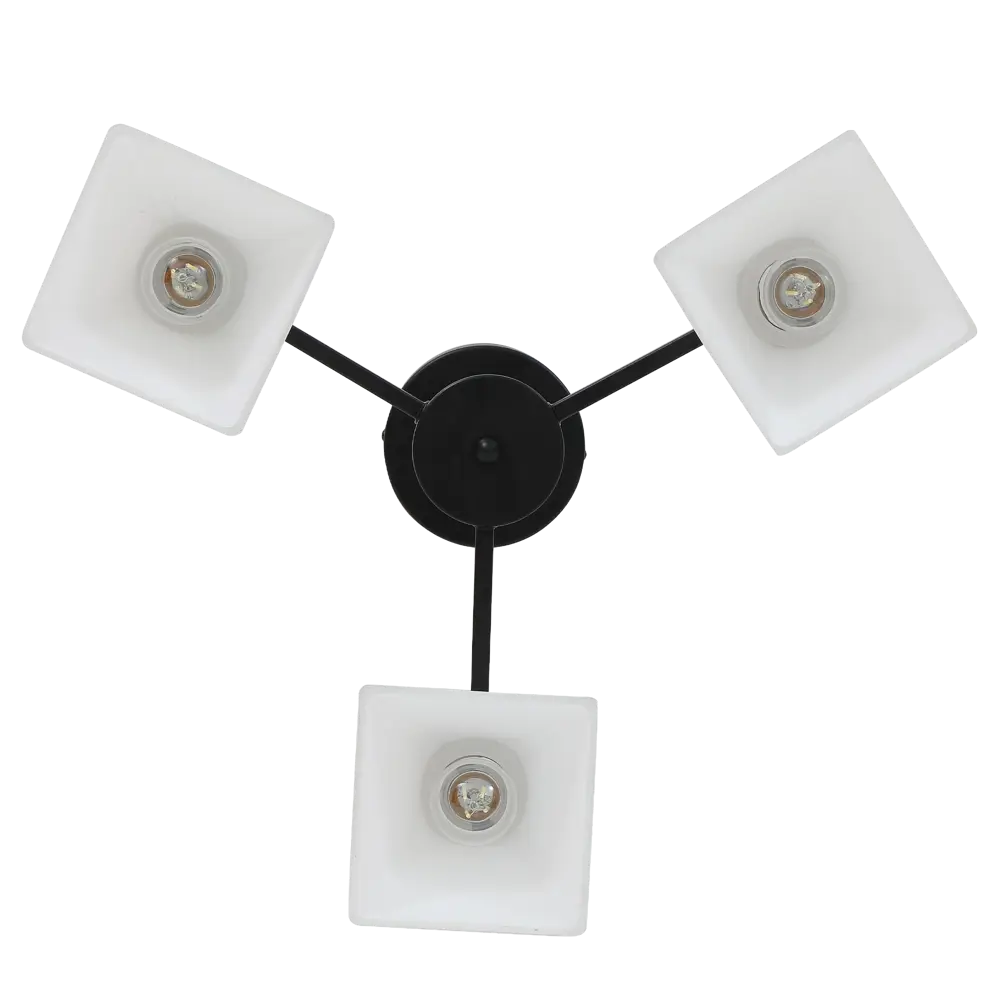 Люстра на штанге Cello 3 лампы 12 м² цвет черный SCHAFFNER STLM-2083151 - Вид №3