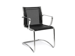 Сетчатый консольный стул с подлокотниками