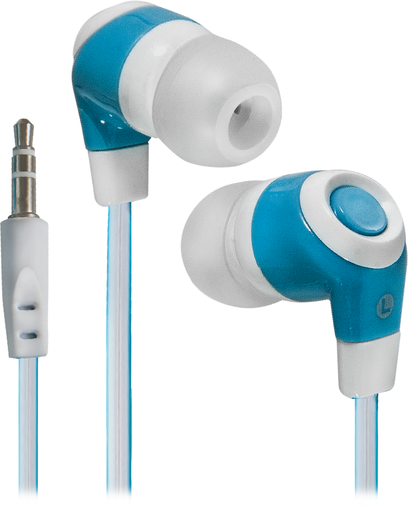 63702 наушники вставки trendy 702 белый + голубой Defender Santreyd 