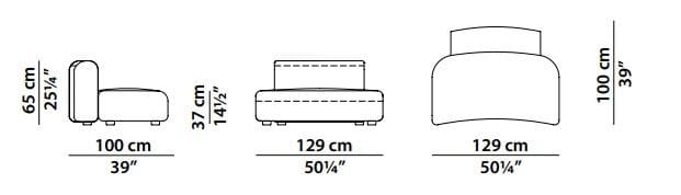 Кожаный модульный диван Baxter Clara ARCH-00053660 - Вид №22