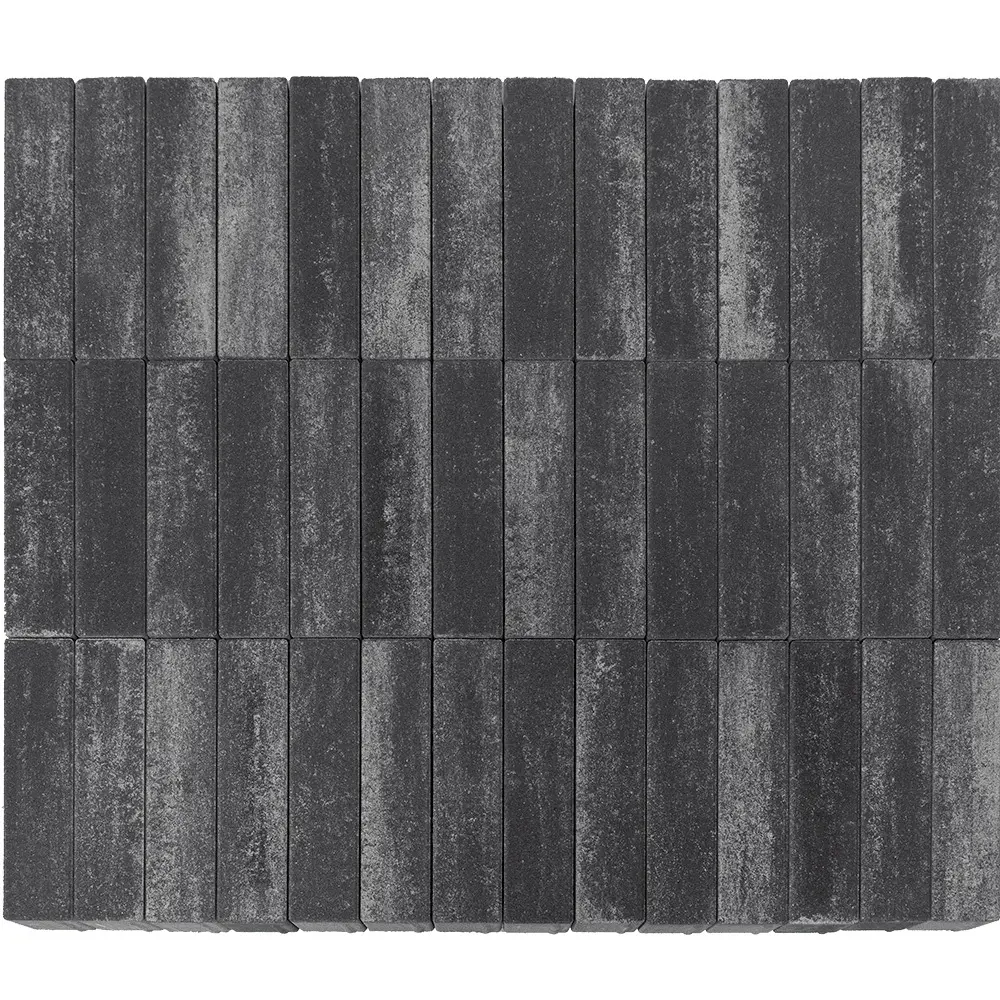 Плитка тротуарная Ригель Ночь 320x80x60 мм черно-серый BRAER STLM-2076360 - Вид №1