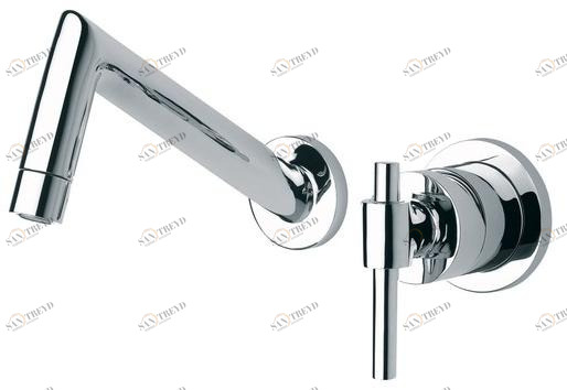 rvb Смеситель для раковины, настенный, однорычажный, на 2 отверстия Dynamic 4527.11.50