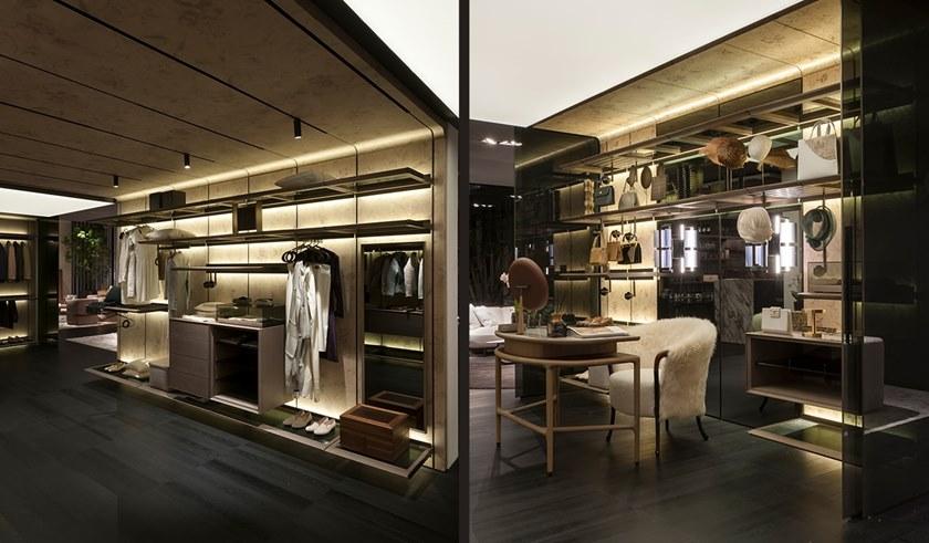 Giorgetti Модульная гардеробная из ясеня со встроенной подсветкой sun-id-1430233 - Вид №4