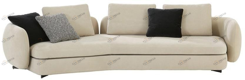 Poliform 3-х местный диван из нубука sun-id-1468300