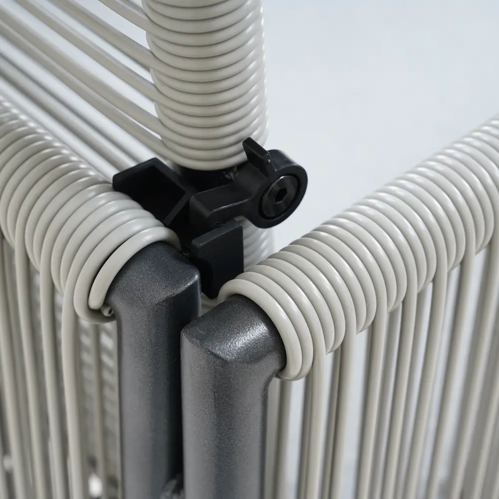 Набор садовой мебели для обеда BEGINIA Compass Сталь Стол, кресло 4 шт Серый / серебристый STLM-2192824 - Вид №10