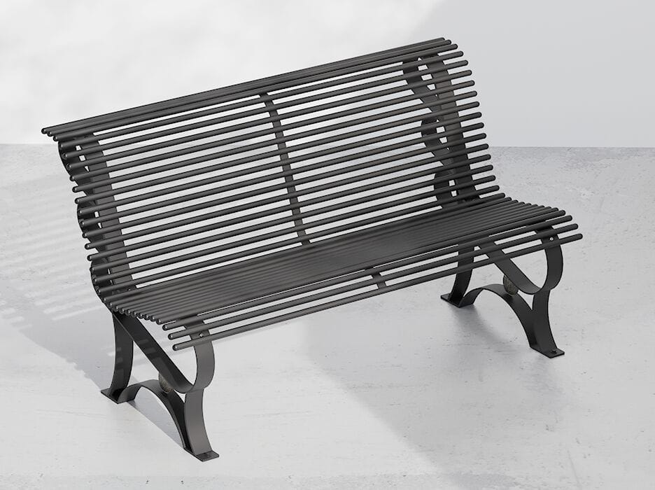 Металлическая скамья со спинкой DIMCAR ARCH-00143790