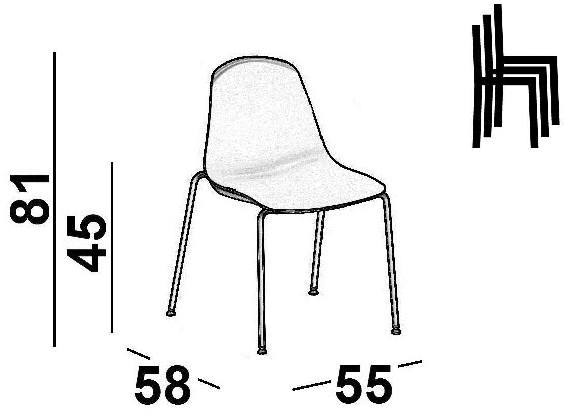 Luxy Штабелируемый стул из полипропилена Epoca sun-id-1453222 - Вид №5