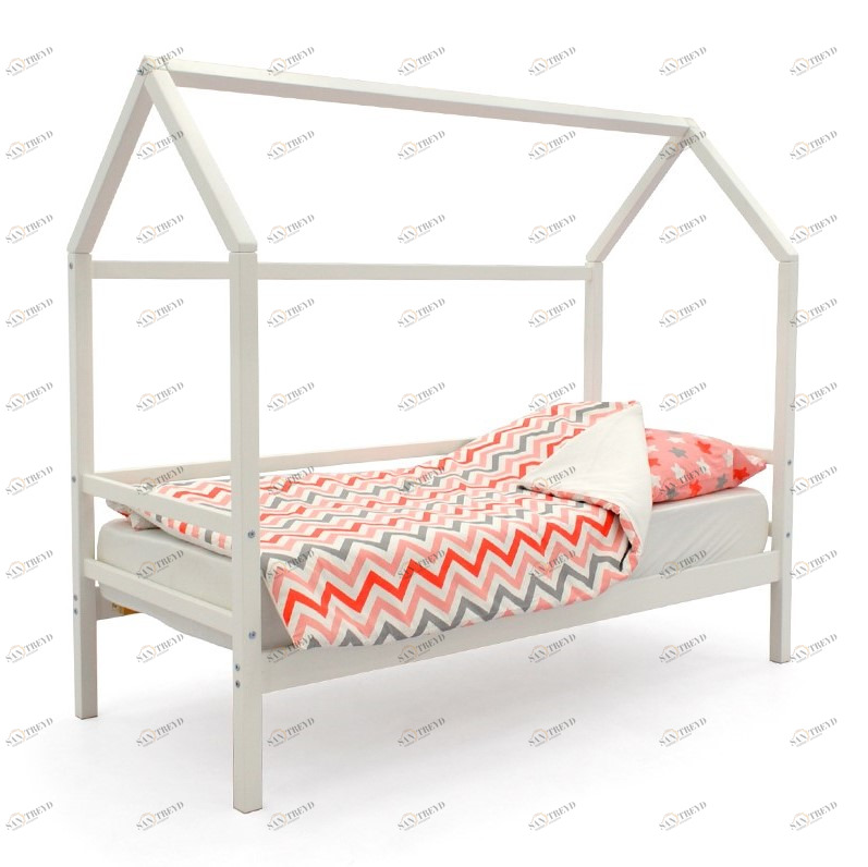 Кровать-домик детская белая Svogen БЕЛЬМАРКО  00-3833069 Белый Santreyd 