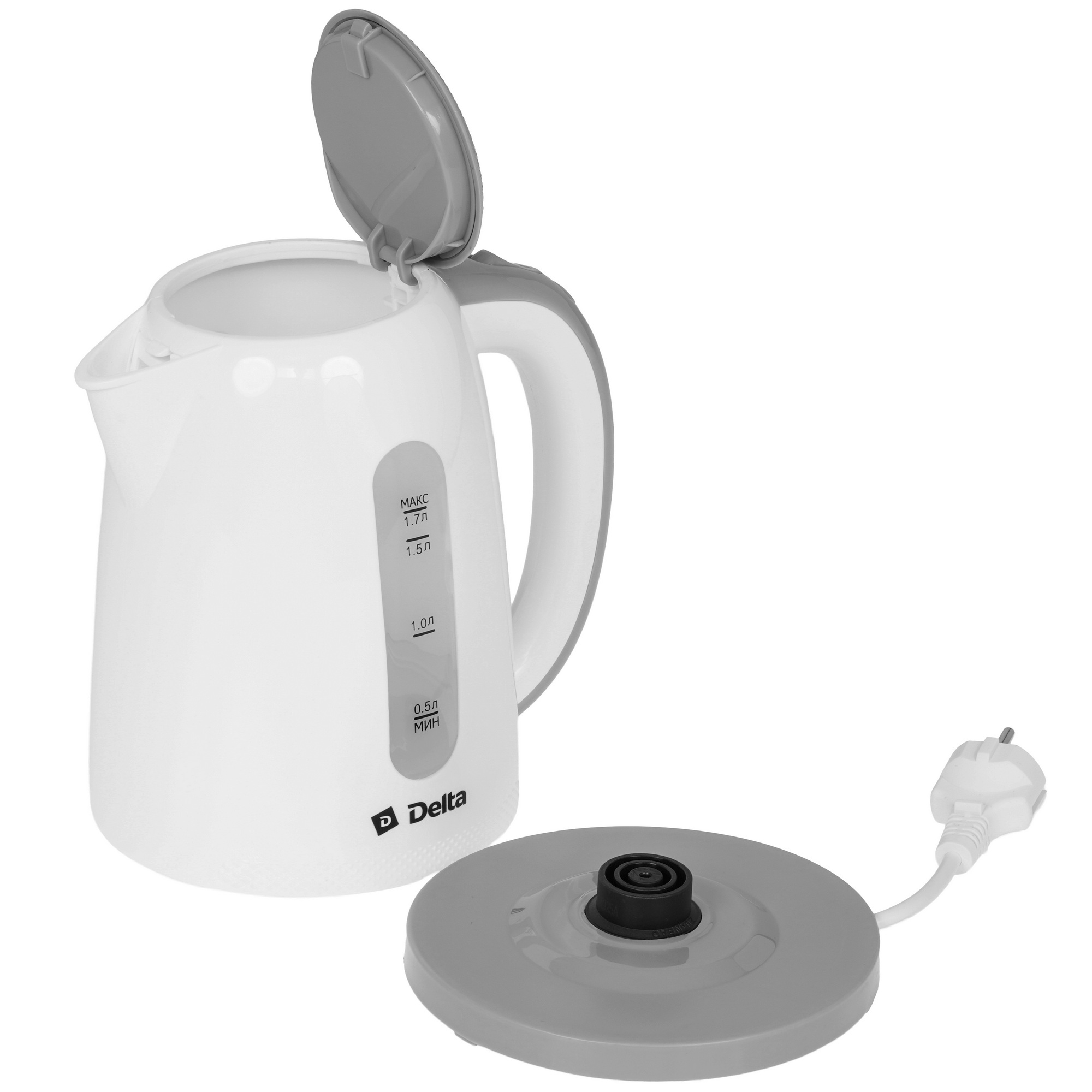 9050535 Электрочайник DELTA DL-1106 серый STDN-0095421 - Вид №4